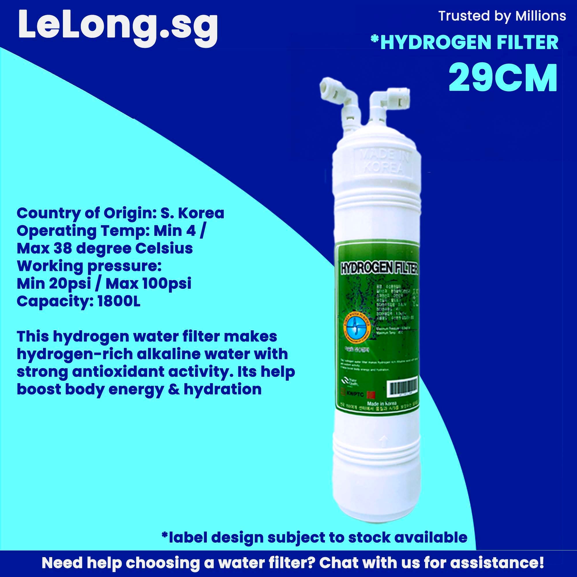 24cm or 29cm / 4PC Hydrogen-Rich set / Korea PIcogram Water Filter Cartridges
