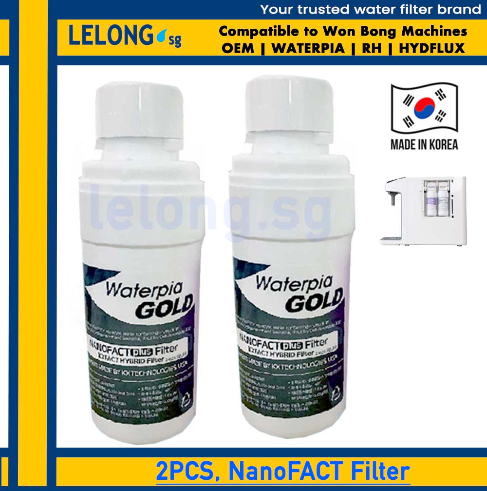 RH V series 3000 & RH 2300 & Hydroflux replacement Filter Cartridges Only, Filter 1, 3-in-1 Micro Carbon Filter + Filter 2, NanoFact Filter