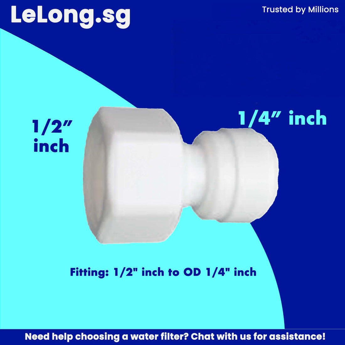 FITTING 4FC7 1/4" or 3/8" TO 1/2" NPTF thread CONNECTOR