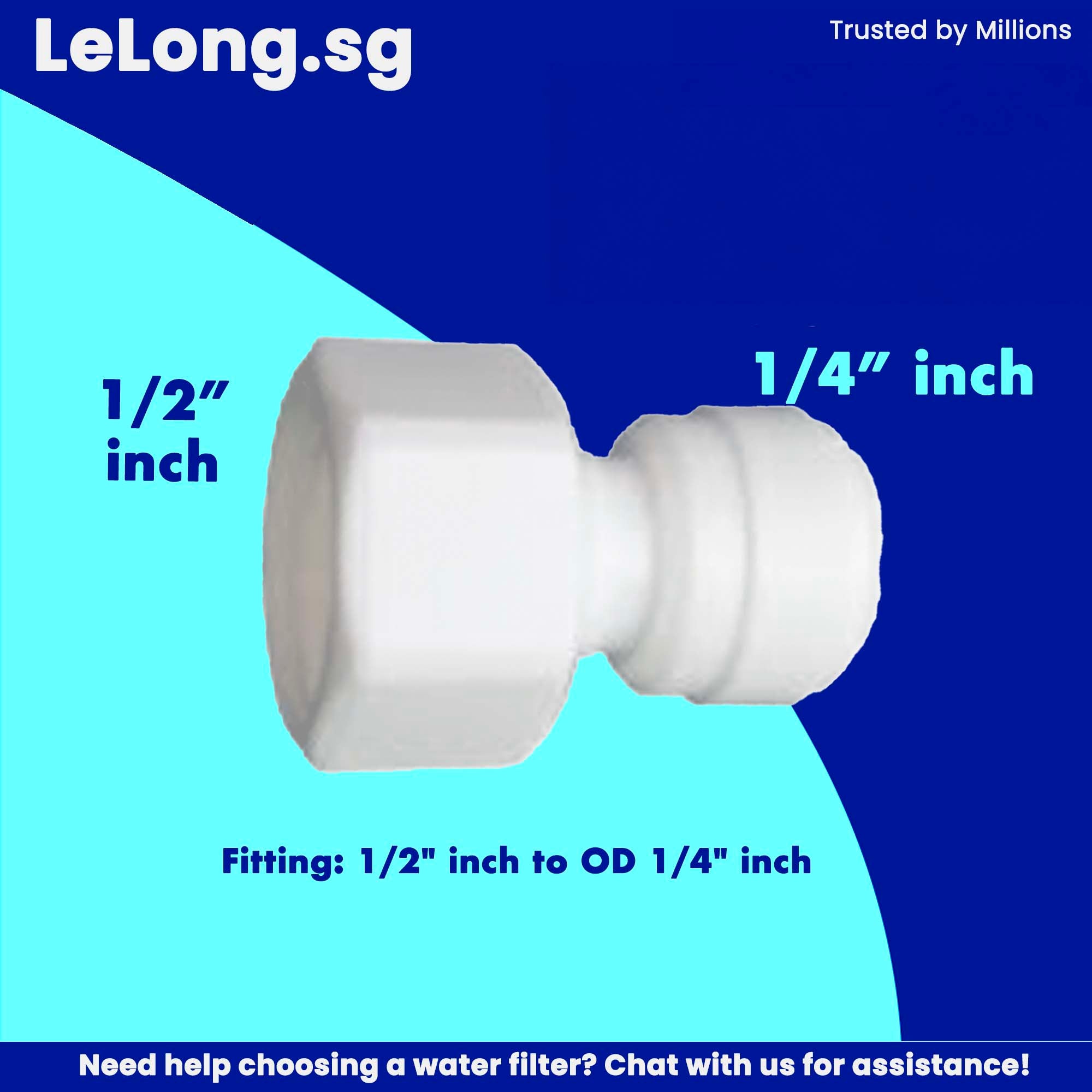 FITTING 4FC7 1/4" or 3/8" TO 1/2" NPTF thread CONNECTOR