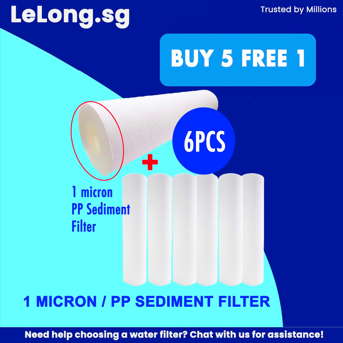 High quality 1 Micron Rating PP Sediment Pre-Filter Water Purifier, For removal of sand silt, dirt & rust particles, Pre-Filter Water Filter Water Purifier RO Water Filter Pre-Filter Water Purification Water Filtration