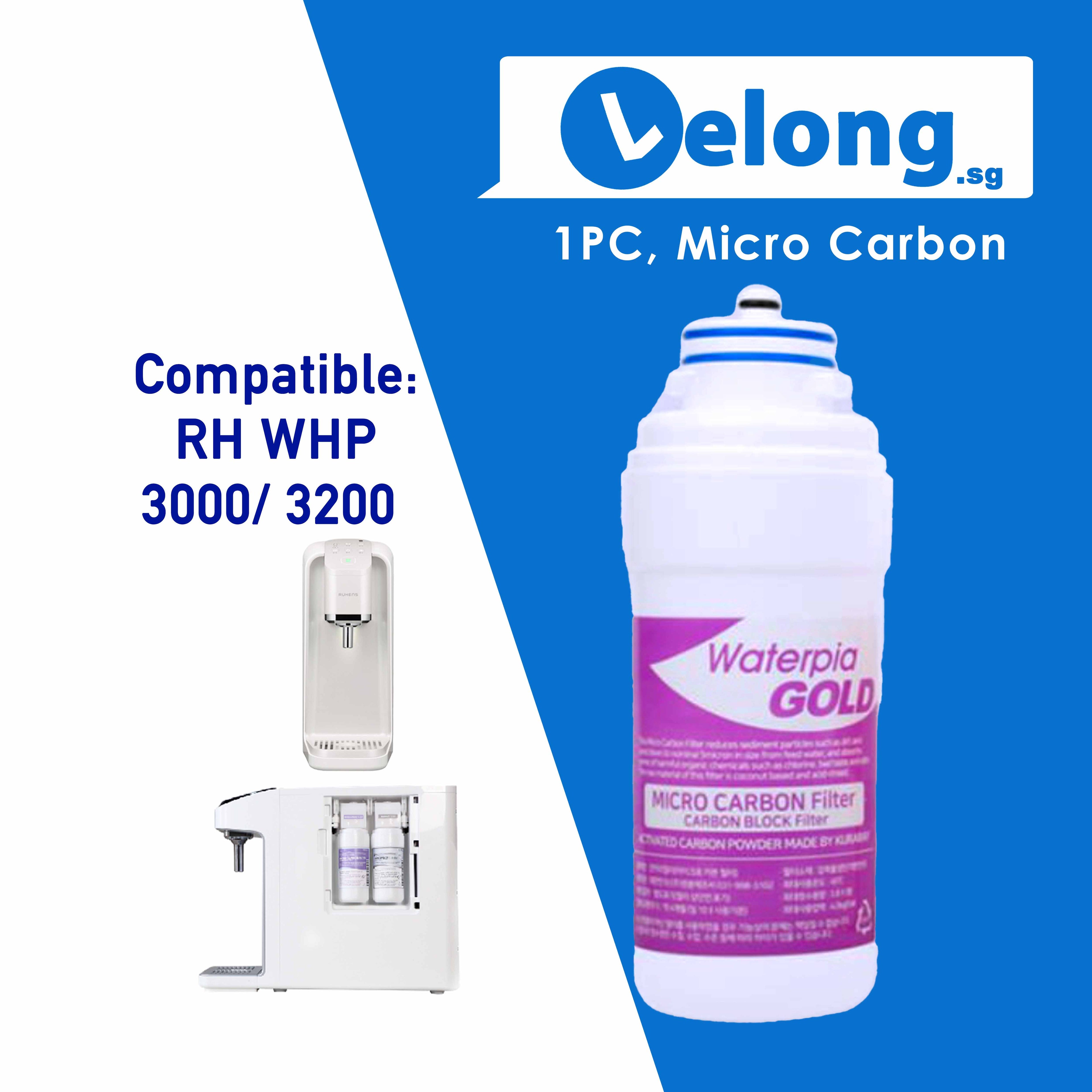 RH V series 3000 & RH 2300 & Hydroflux replacement Filter Cartridges Only, Filter 1, 3-in-1 Micro Carbon Filter + Filter 2, NanoFact Filter