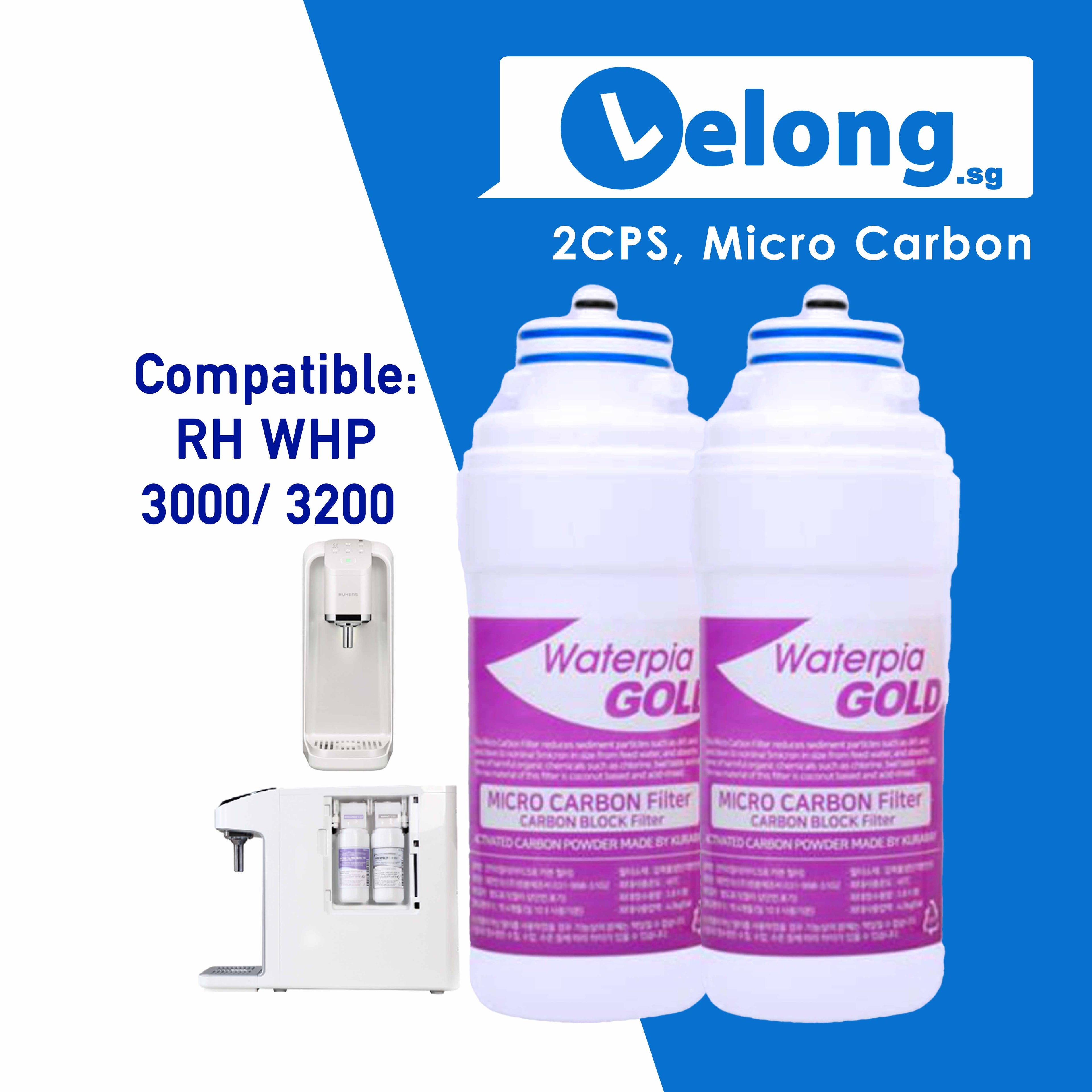 RH V series 3000 & RH 2300 & Hydroflux replacement Filter Cartridges Only, Filter 1, 3-in-1 Micro Carbon Filter + Filter 2, NanoFact Filter
