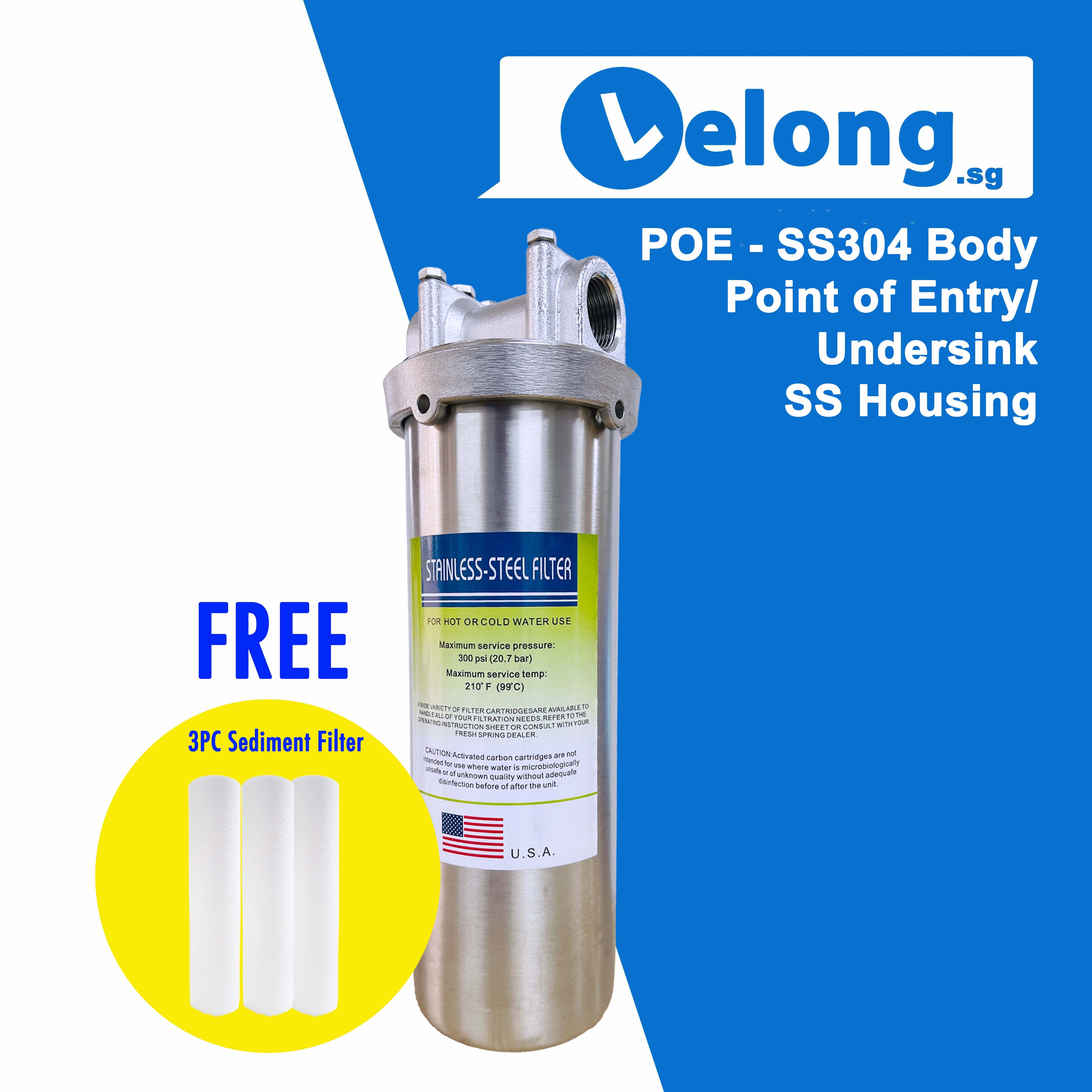 Doulton Slimline OBE Sterasyl/Ultracarb/Imperial OBE Sterasyl/ Ultracarb with Stainless Steel POE Housing - Advanced Cyst, Antibacterial, Sediment & Rust Reduction for Clean, Pure Water