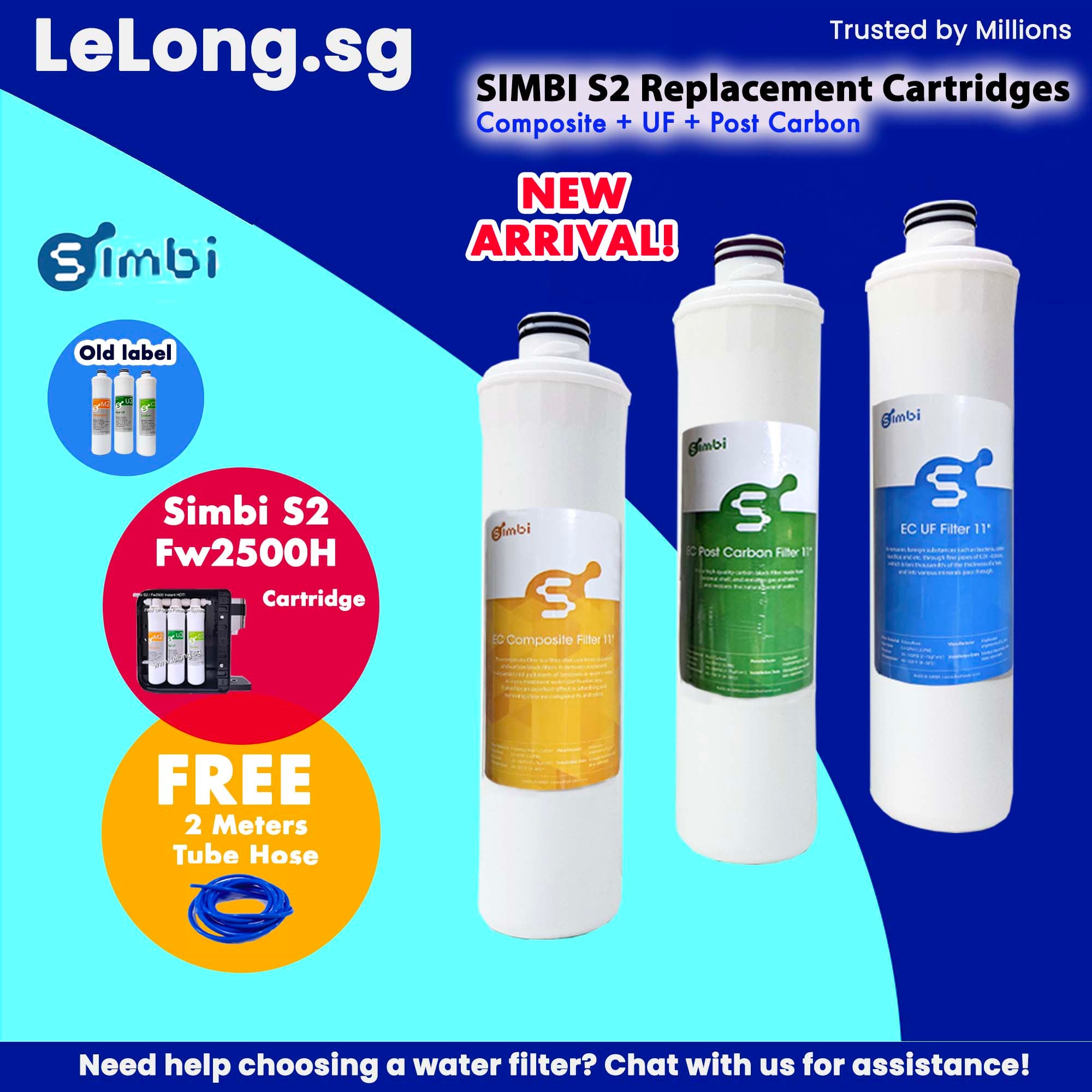 Replacement Cartridges for Simbi S2 Fw2500 Instant Hot Water Dispenser