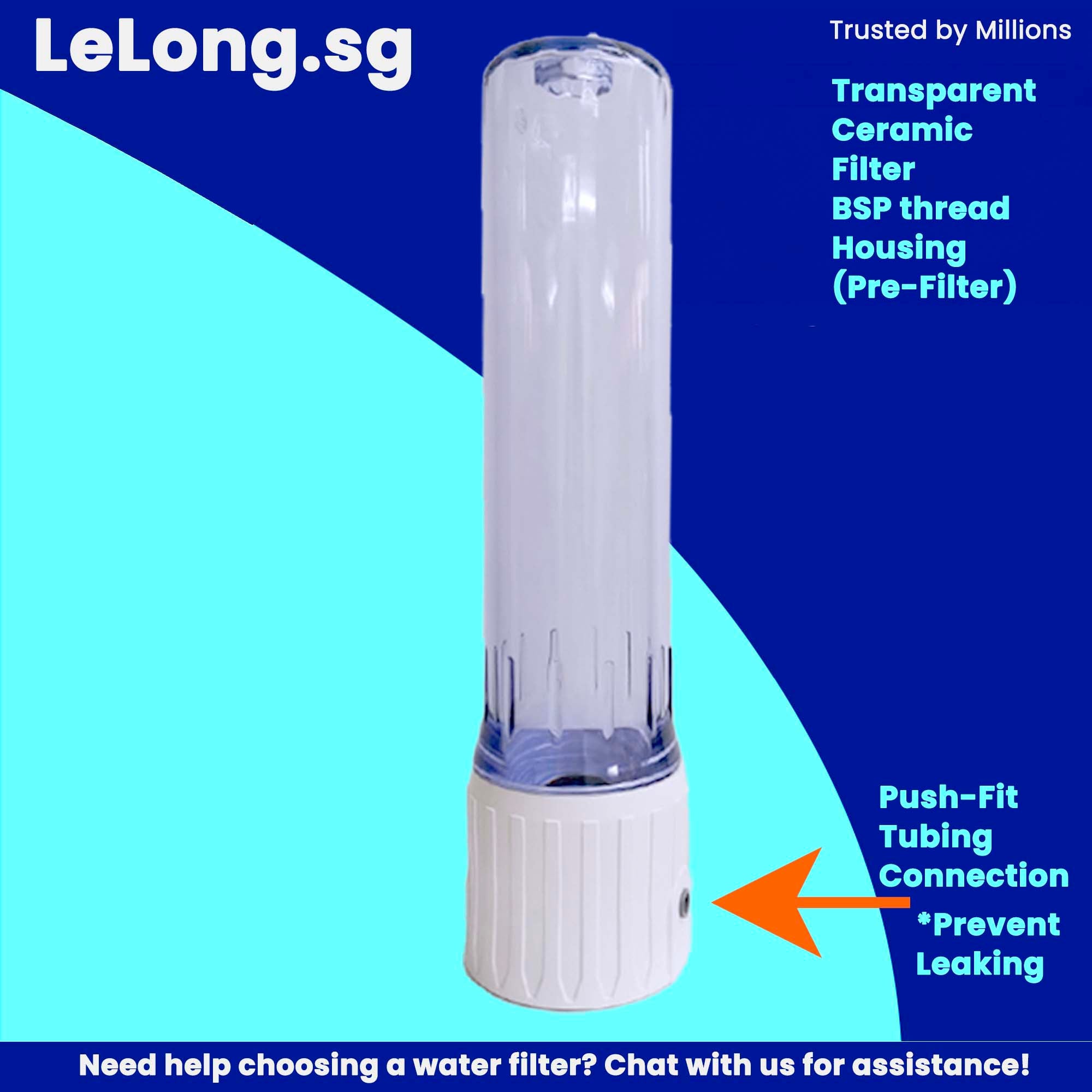 10" Ceramic Water Filter Bsp thread mount Housing