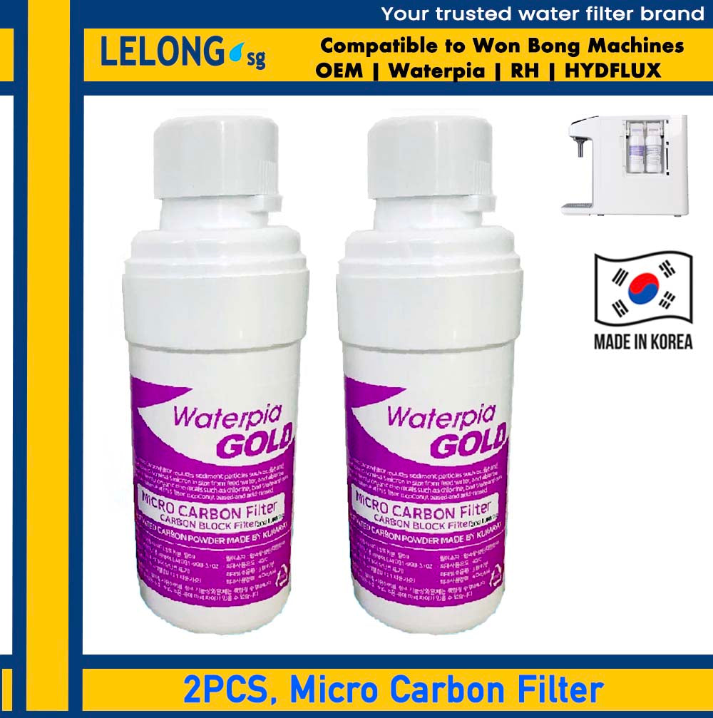 RH V series 3000 & RH 2300 & Hydroflux replacement Filter Cartridges Only, Filter 1, 3-in-1 Micro Carbon Filter + Filter 2, NanoFact Filter