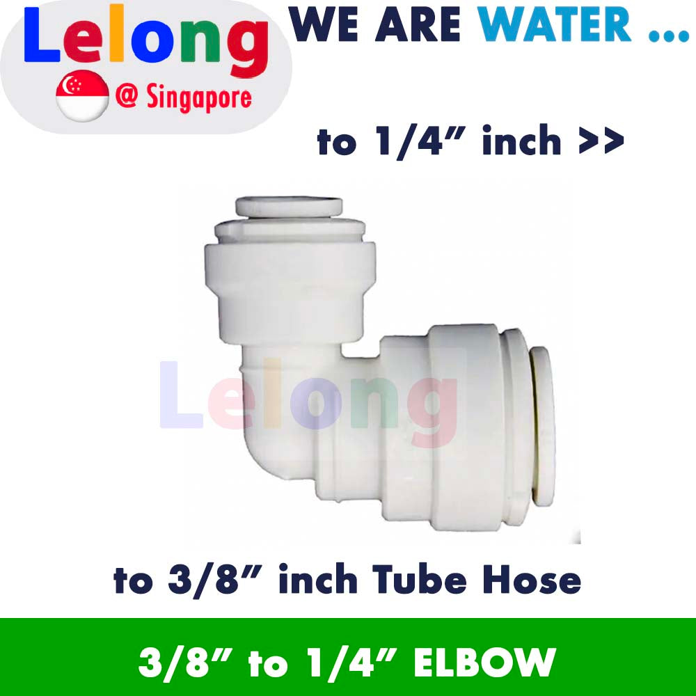 FITTING: Elbow Union 1/4" - 3/8" Push-Fit, connector