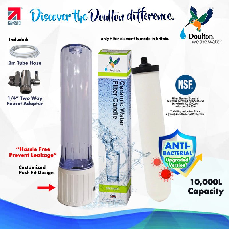 Doulton Sterasyl 9204 Sediment, Rust, Turbidity, Cysts & Antibacterial Protection, for PRE-FILTER USE