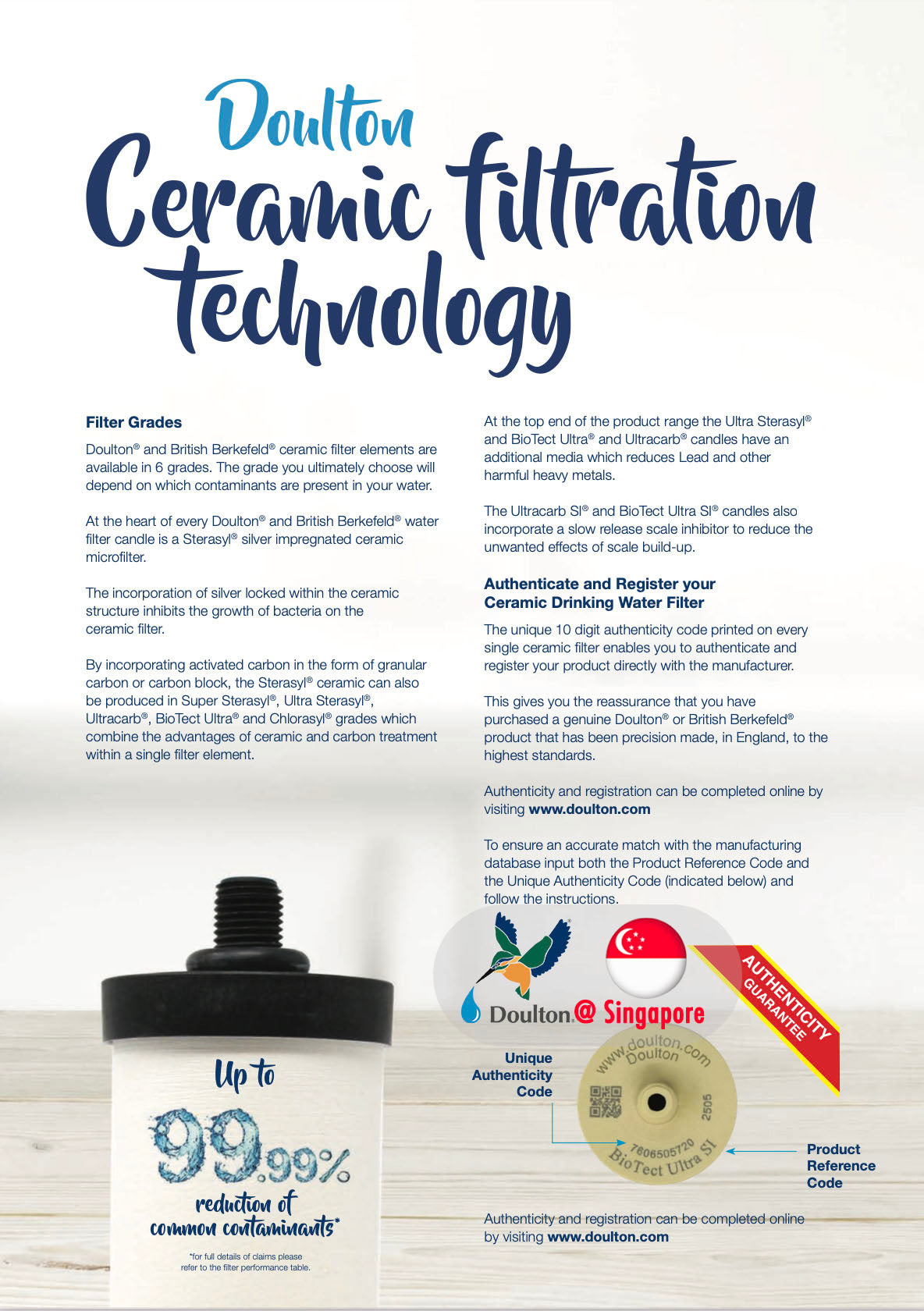 W9120135 7" Doulton Sterasyl ¦ Gravity Element ¦ British Berkefeld ¦ 8274