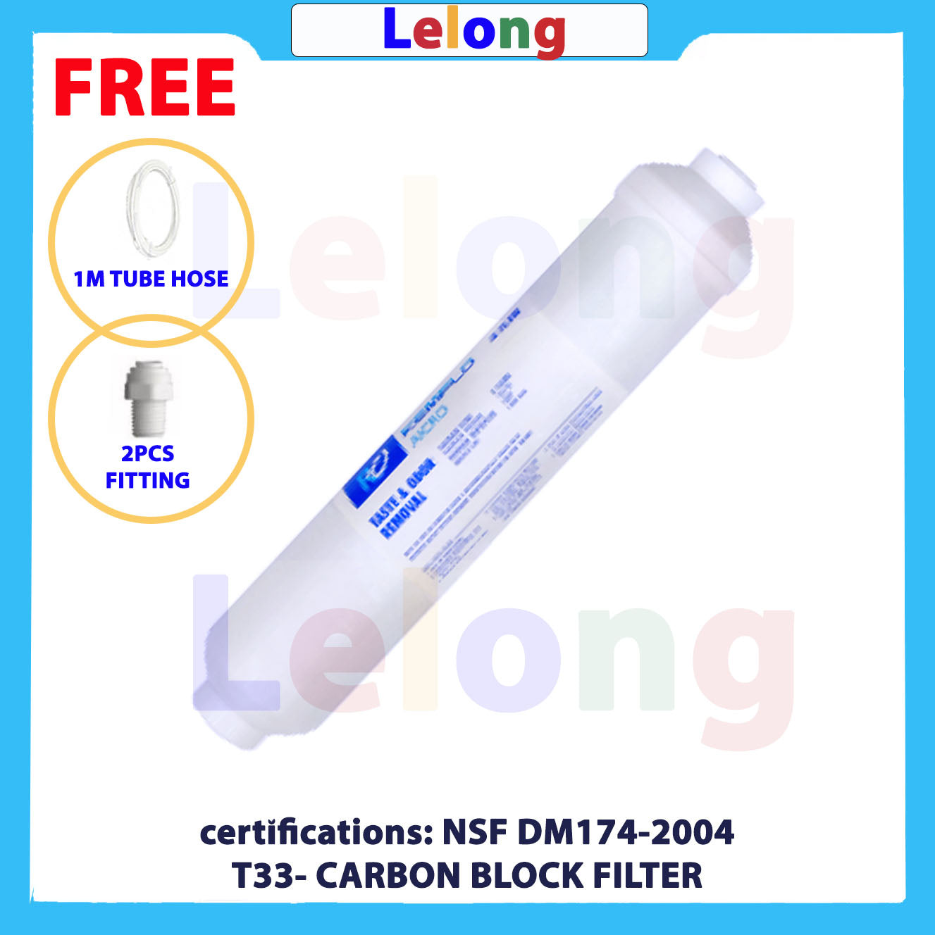KEMFLO TAIWAN T33 CARBON AICRO NSF Cartridge