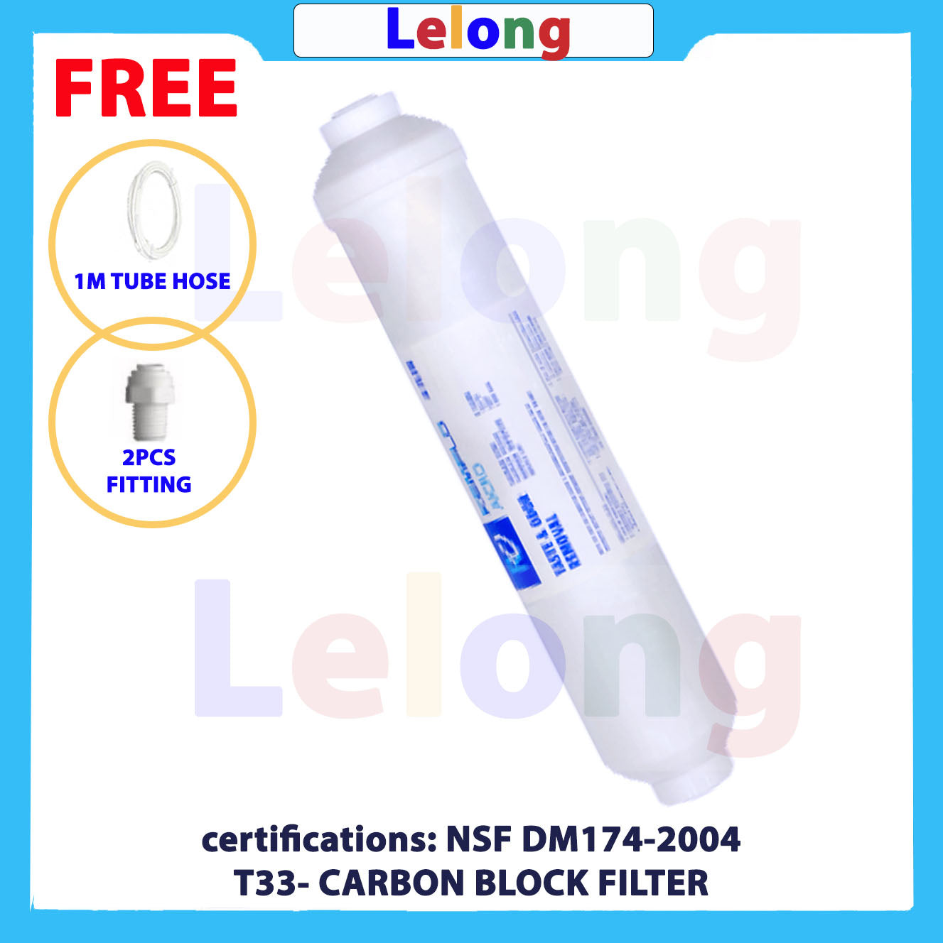 KEMFLO TAIWAN T33 CARBON AICRO NSF Cartridge