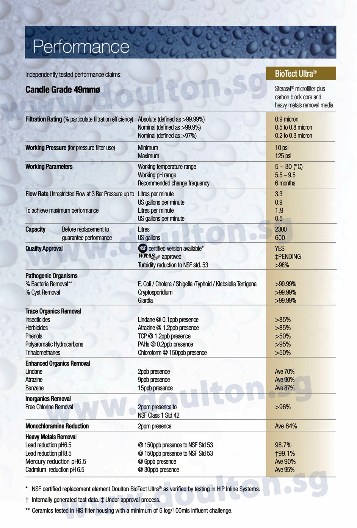 Doulton QT Ecofast+BTU SI