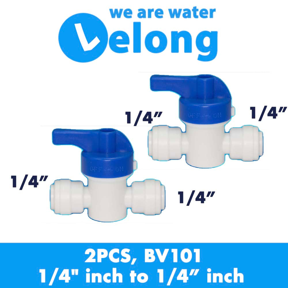 1/4" inch Straight Inline Shut Off Ball Valve Hand Valve for tubing OD 1/4"x 1/4"