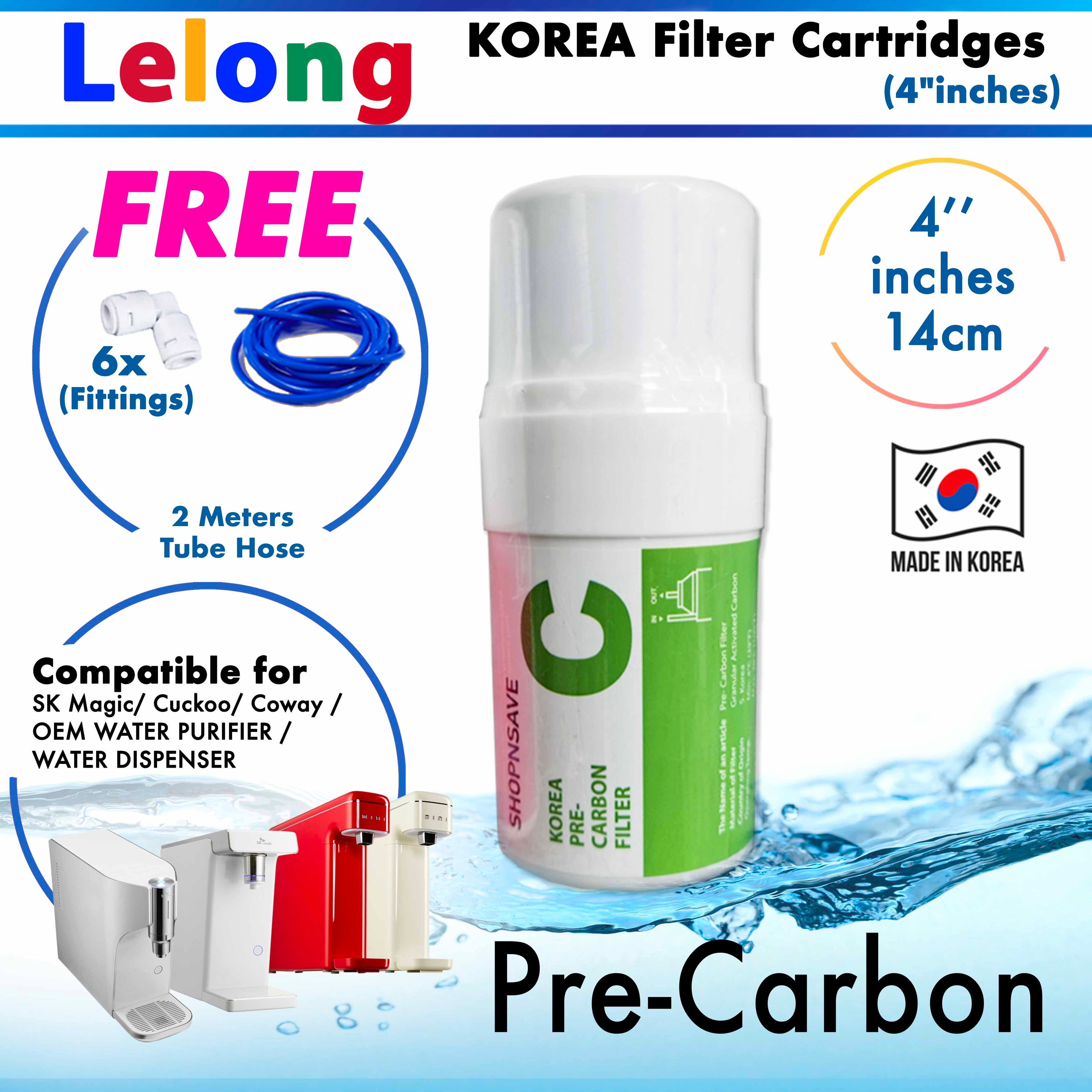 KOREA Compatible Replacement Filter Cartridges for Wells, Cuckoo / SK Magic / OEM Water Purifier / Rapi / Hyper WPU (4"inches)/14cm
