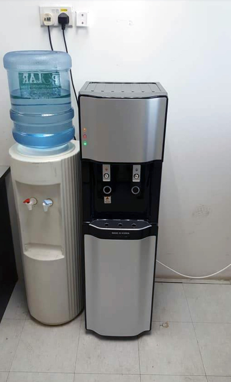 F & C Commercial User, Floor Stand Hot & Cold Filtered Water Dispenser Korea Ultra Filtration 4 Filters Water Purification System