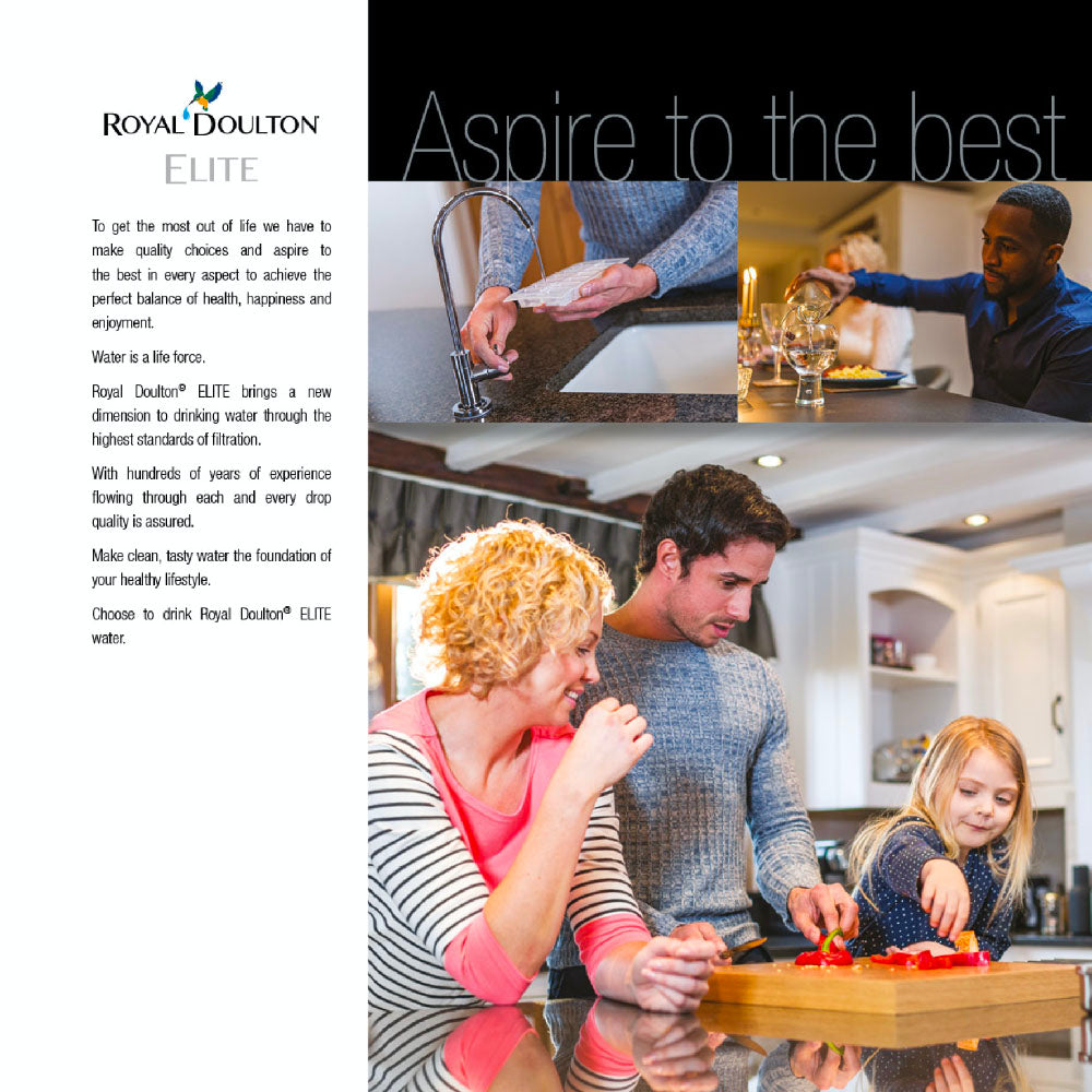 Royal Doulton Elite advanced premium drinking water purifier system, Optimized for significant reduction of fluoride in drinking water