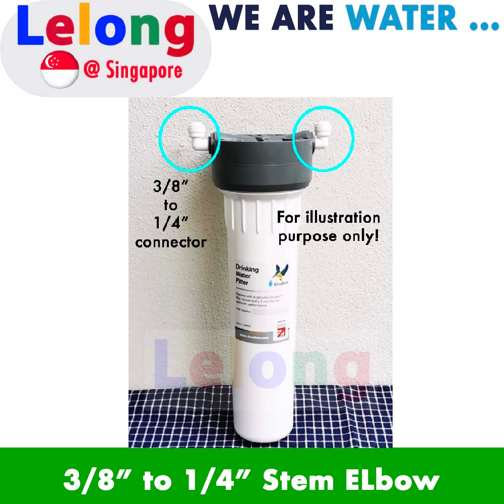 FITTING: Stem Elbow 4SE6, 3/8" to 1/4" Stem Elbow Connector