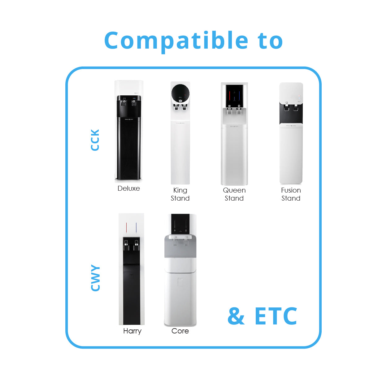 【Free PRE-FILTER +Fitting】Compatible to Cuckoo Fusion Top, King Top, Icon, Iris, Xcel Dispenser 8 Inch Picogram Korea HALAL Filters