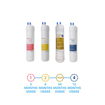 4PC Hydrogen-Rich set / Korea PIcogram Water Filter Cartridges