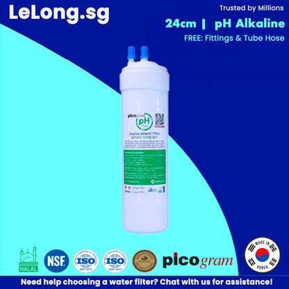 Picogram Premium Alkaline Mineral Water Purifier Filter 8.5 pH alkaline ORP Antioxidant Filter