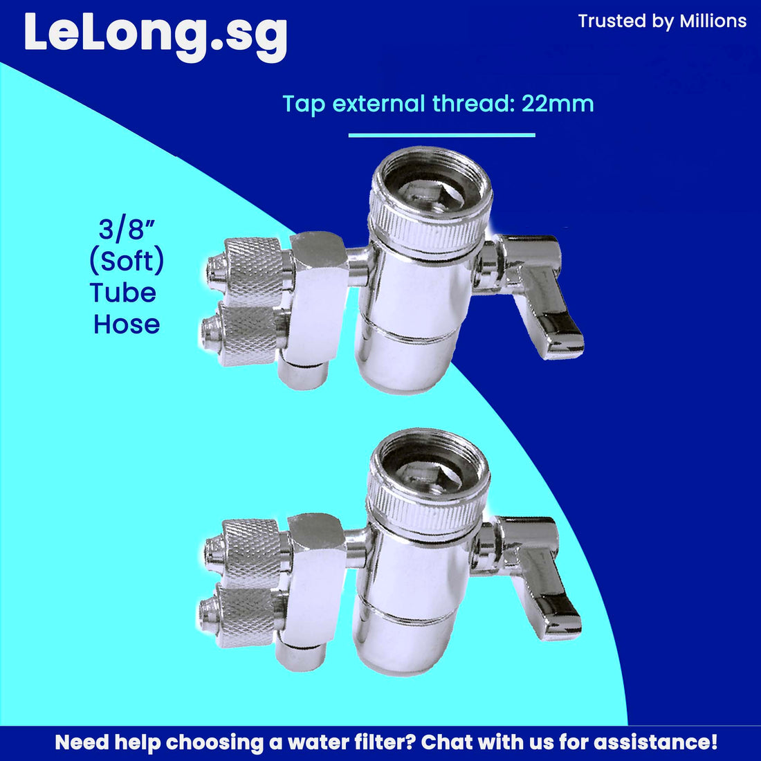 3/8" inch 1 Way Faucet Diverter