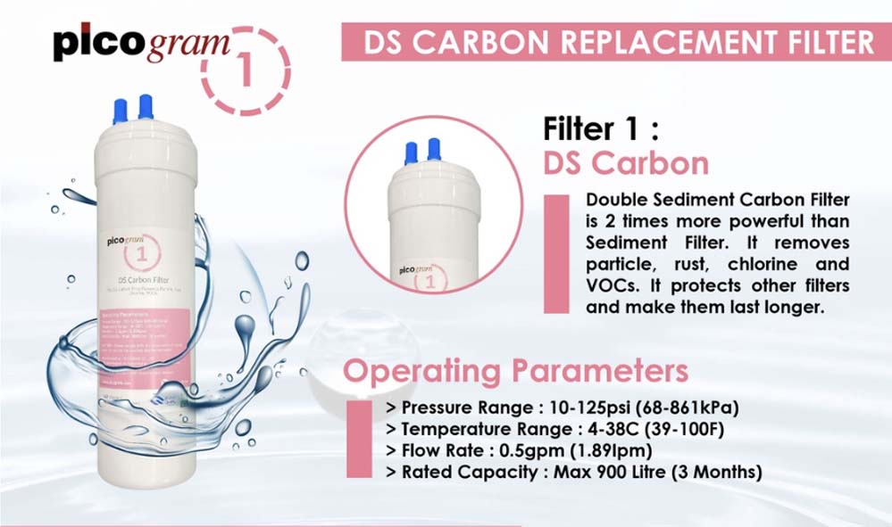 19CM DS Carbon Filter Cartridge