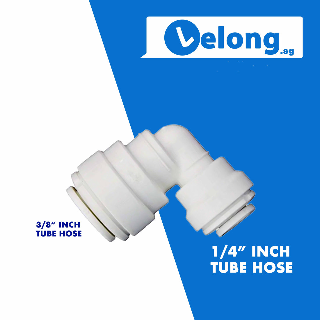 FITTING: Elbow Union 1/4&quot; - 3/8&quot; Push-Fit, connector