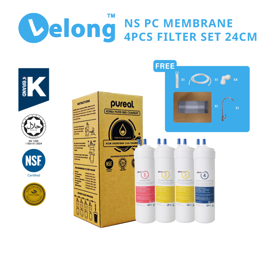29cm / 4PC Basic Set / Korea Picogram Water Filter Cartridges