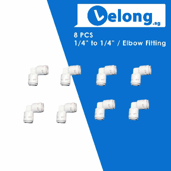 (8 PCS) 4UE4 ELBOW CONNECTOR - 1/4" elbow fitting