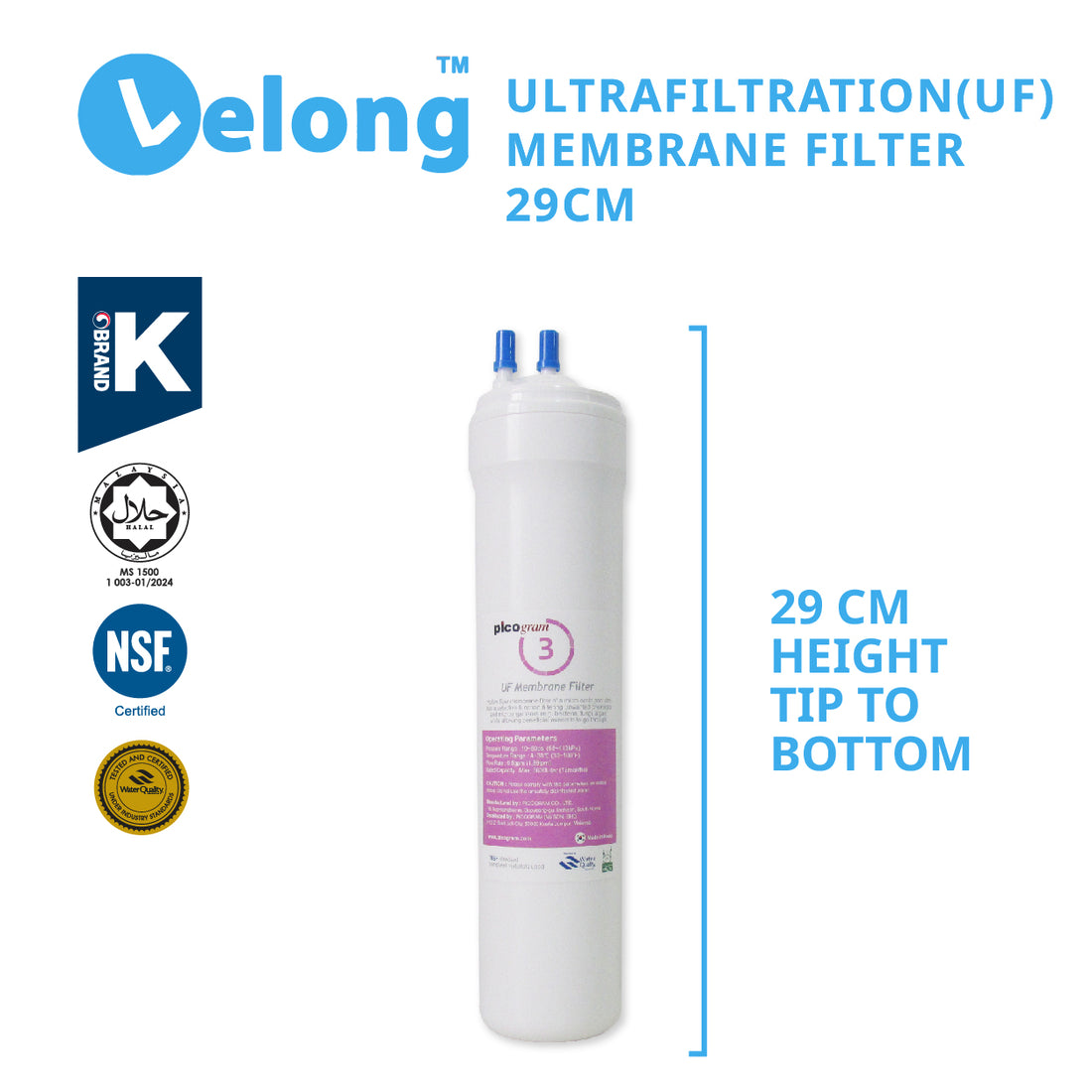 29cm/ 11" Korea Halal UF MEMBRANE Water Filter Cartridge Ultra Filtration 99.99% bacterial Free Inline U Type Water Purifier Replacement Cartridge Water Filter Cartridge Korea Water Filter Korea Water Filter Cartridge Korea Filter