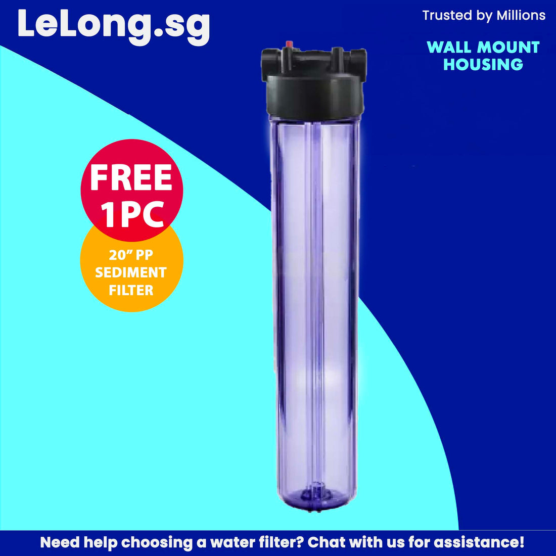 20 INCH PP SEDIMENT PRE-FILTER TRANSPARENT HOUSING, WATER FILTER,