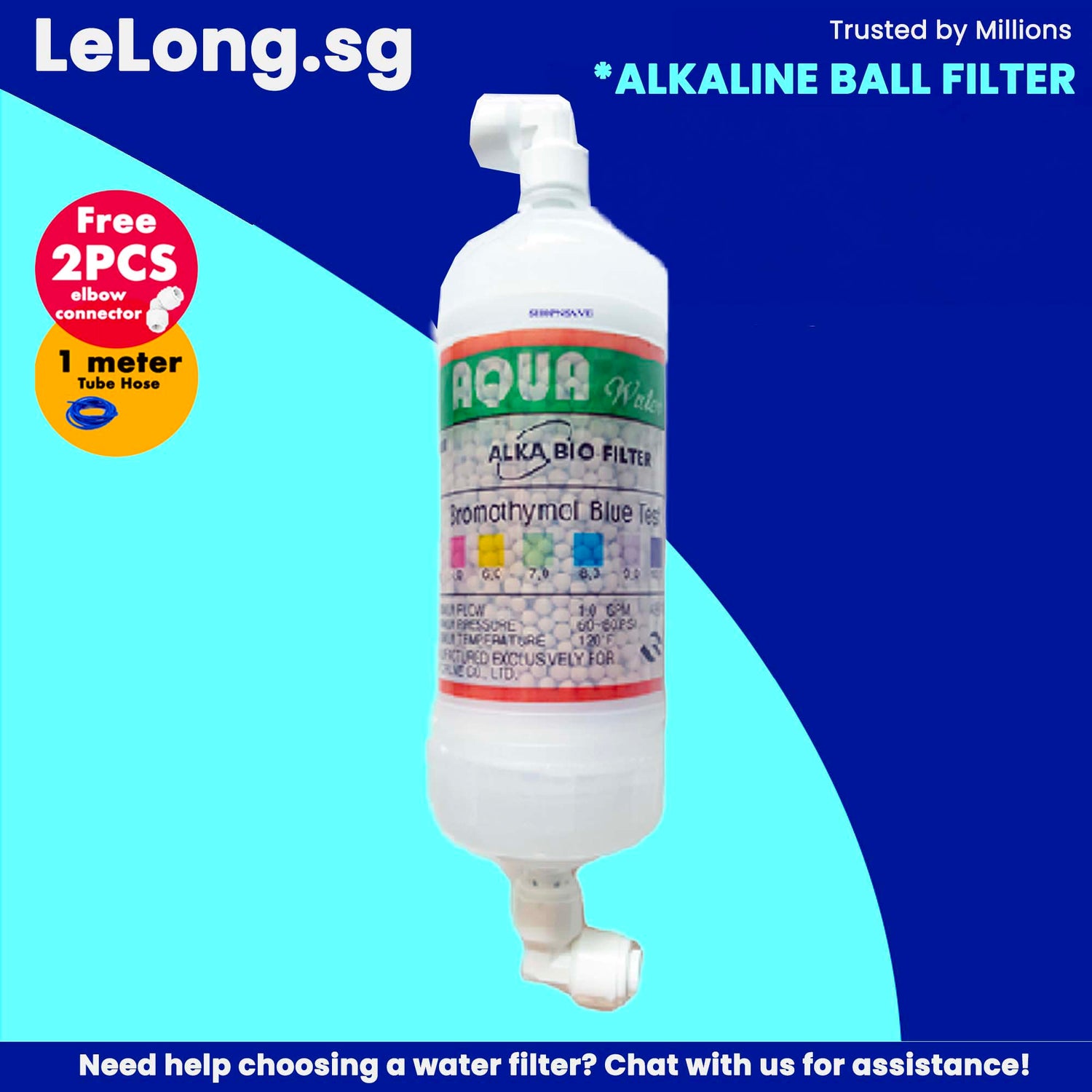 29cm/ 11&quot; Korea ULTRA FILTRATION + HYDROGEN-RICH Water Filtration Replacement Cartridges, UF Membrane, Pre-Carbon, Hydrogen Filter, Post-Carbon Filter+Alkaline Ball+Doulton Sterasyl Filter