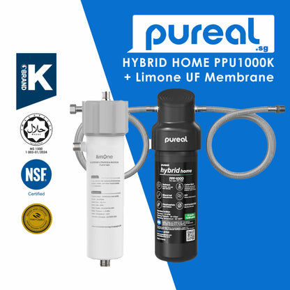 Pureal Hybrid Home PPU1000K Under Sink Water Filter System, 38,000 Litres, NSF 42 &amp; 372, food preparation, cooking, drinking &amp; showering
