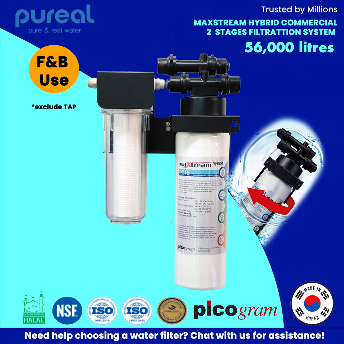 Pureal Maxtream Hybrid Commercial Water Purifier System