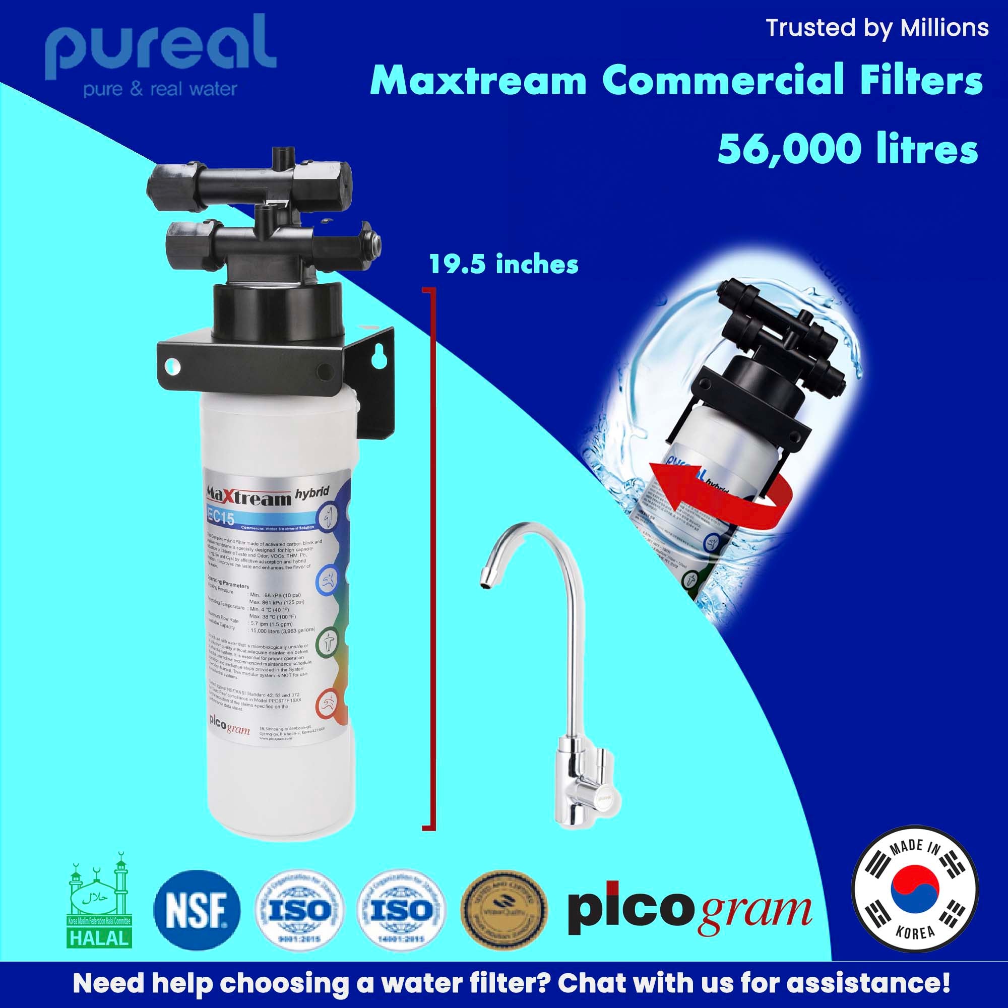 Pureal Maxtream Hybrid Commercial Water Purifier System