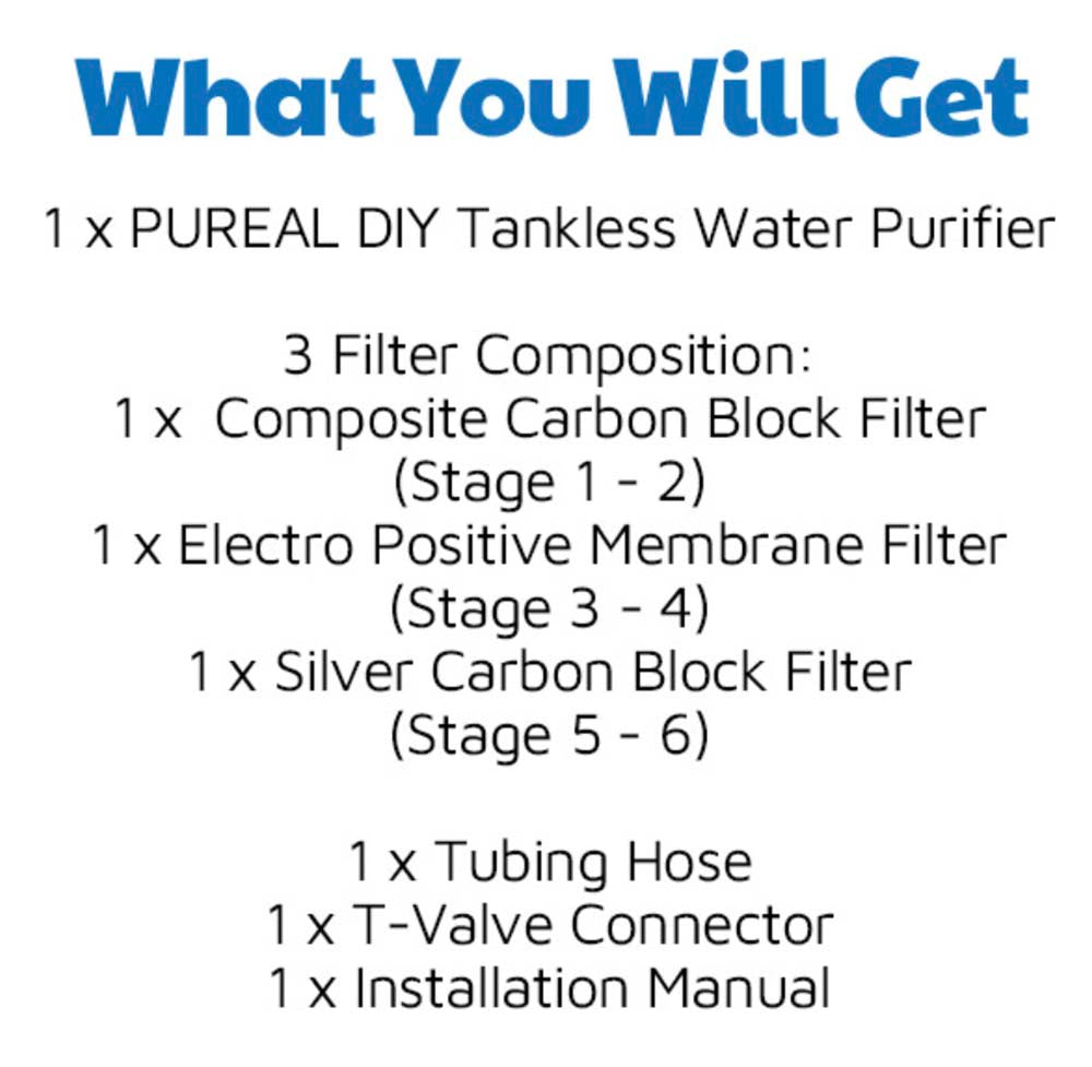 PREMIUM KOREA PUREAL PPA100 TANKLESS DRINKING WATER PURIFIER SYSTEM, POWER BY ELECTRO POSITIVE MEMBRANE WATER FILTRATION