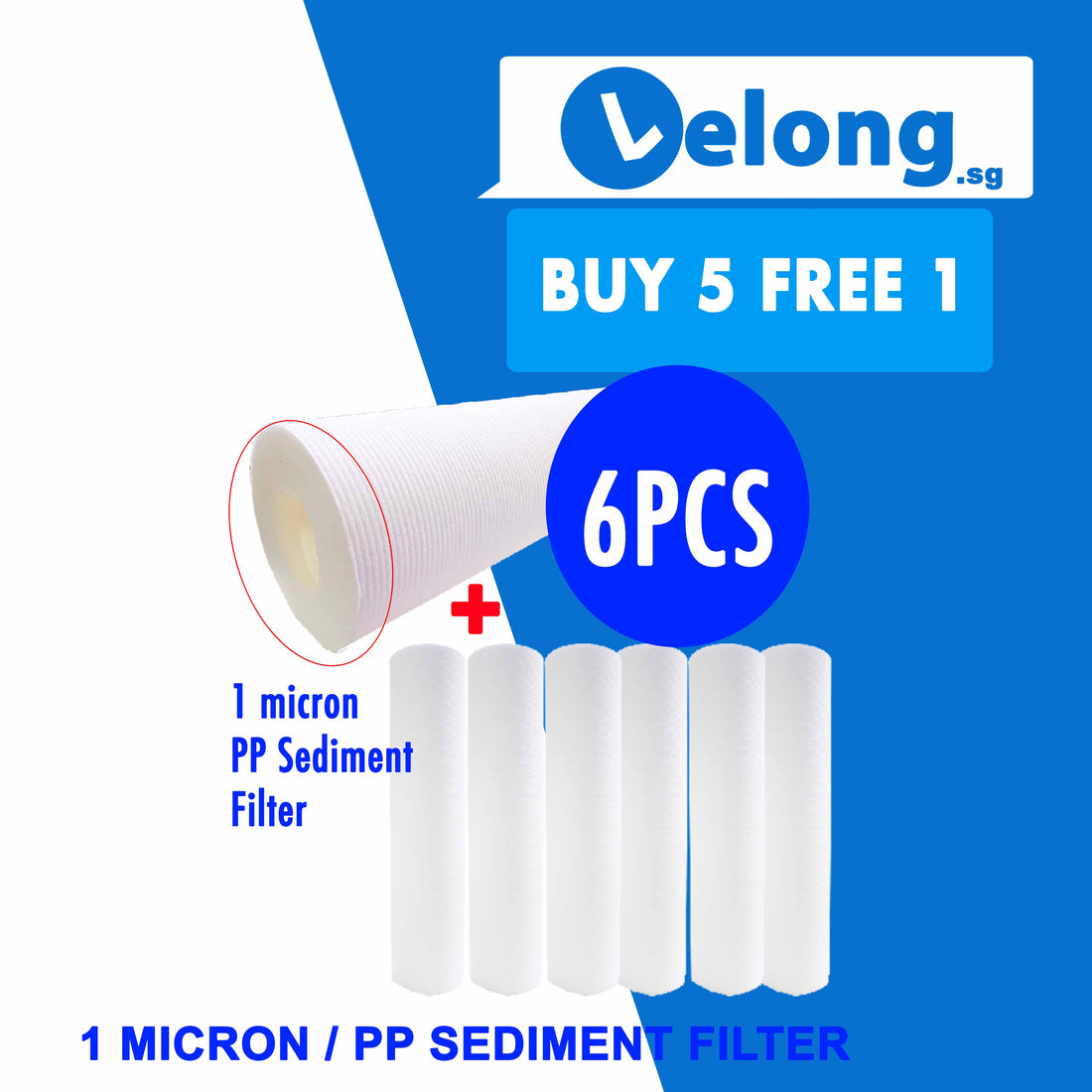 High quality 1 Micron Rating PP Sediment Pre-Filter Water Purifier, For removal of sand silt, dirt & rust particles, Pre-Filter Water Filter Water Purifier RO Water Filter Pre-Filter Water Purification Water Filtration