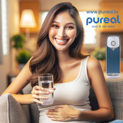 PREMIUM KOREA PUREAL PPA100 TANKLESS DRINKING WATER PURIFIER SYSTEM, POWER BY ELECTRO POSITIVE MEMBRANE WATER FILTRATION