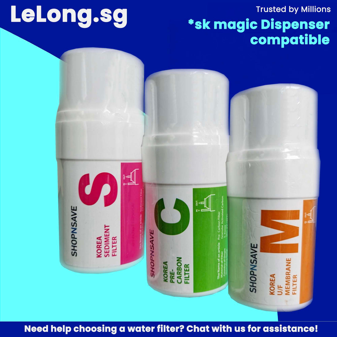 KOREA Compatible Replacement Filter Cartridges for Wells, Cuckoo / SK Magic / OEM Water Purifier / Rapi / Hyper WPU (4"inches)/14cm