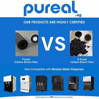 (Jakim Halal)Pureal Premium 3PC, 29cm Sediment, Pre-Carbon, Silver-Carbon, Water Filter, Water Dispenser, Water Purifier