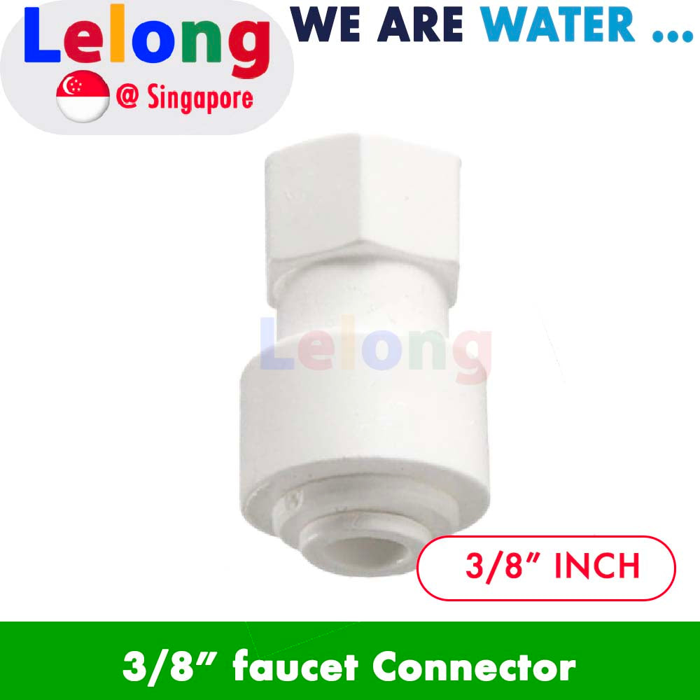 Fitting: 6FC4 - 3/8&quot; PUSH FIT to 7/16&quot; INCH thread mount - Faucet Connector