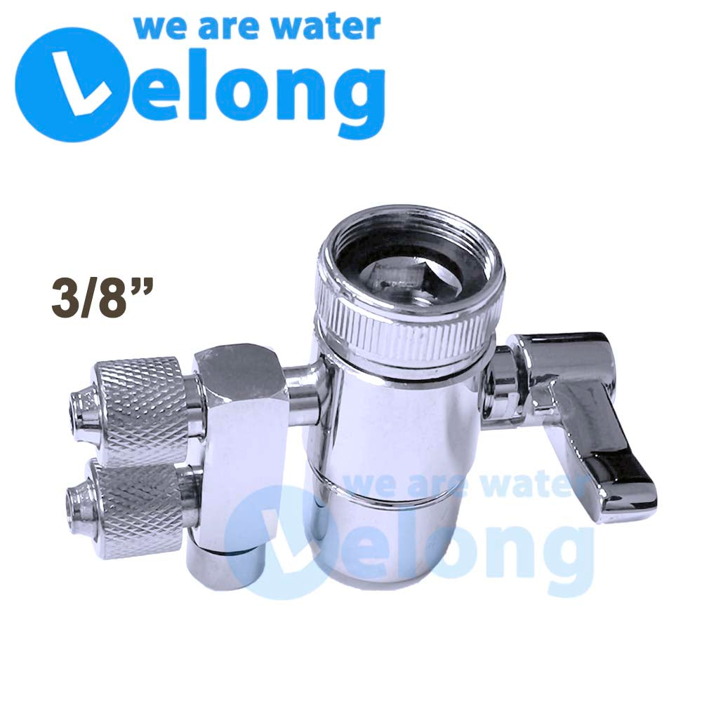 3/8&quot; inch 2 Ways Faucet Adapter, 3/8 inch input output, 2 Ways Faucet Diverter for water filters system