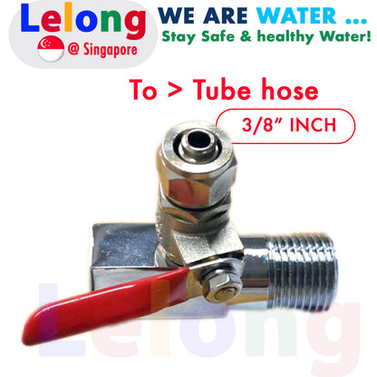Fitting 3/8&quot; inch Ball valve adapter Feed Adapter to 3/8&quot; inch tube hose, Valve adapter water filters