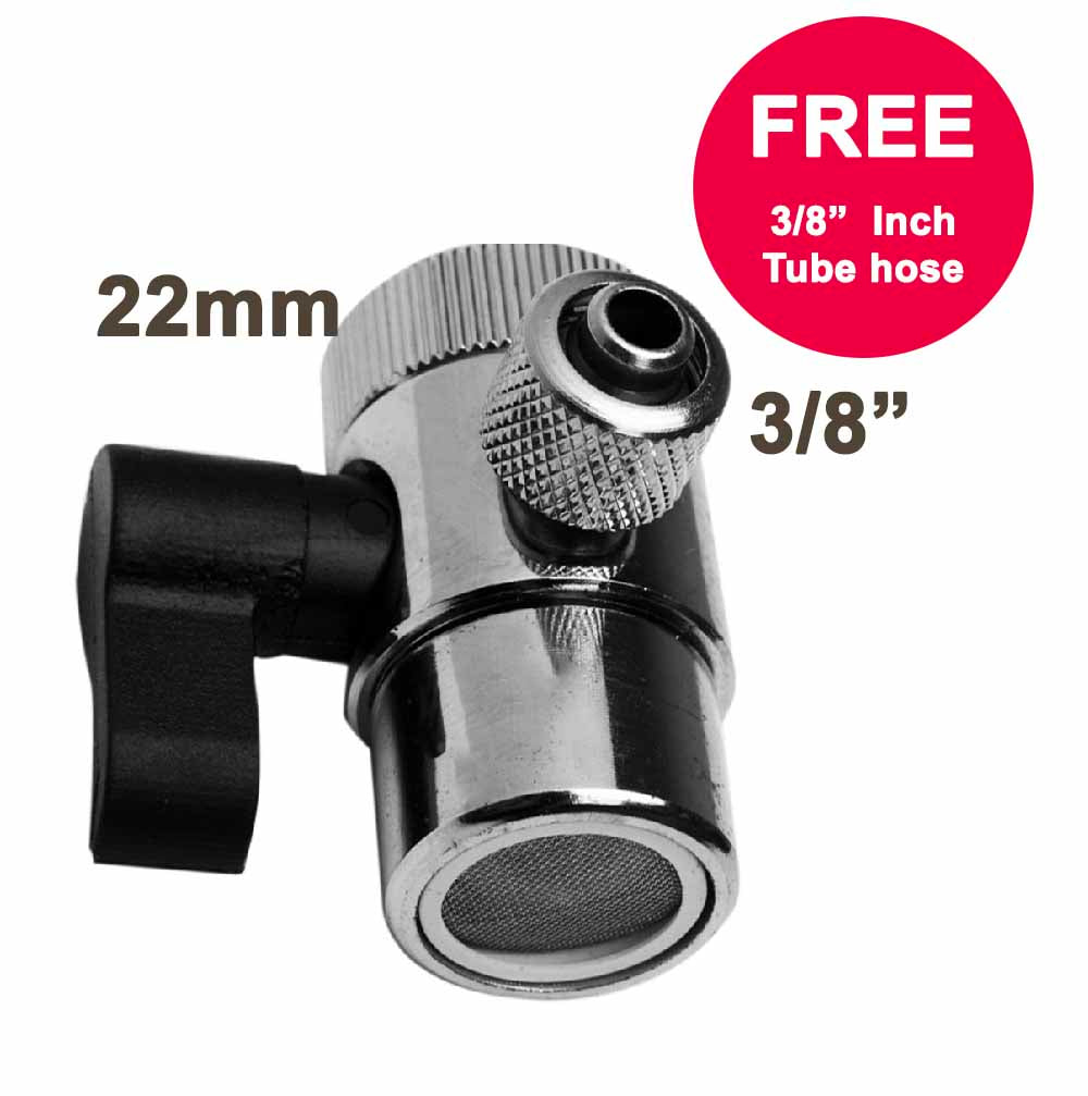 3/8" inch 1 Way Faucet Diverter, with plastic valve