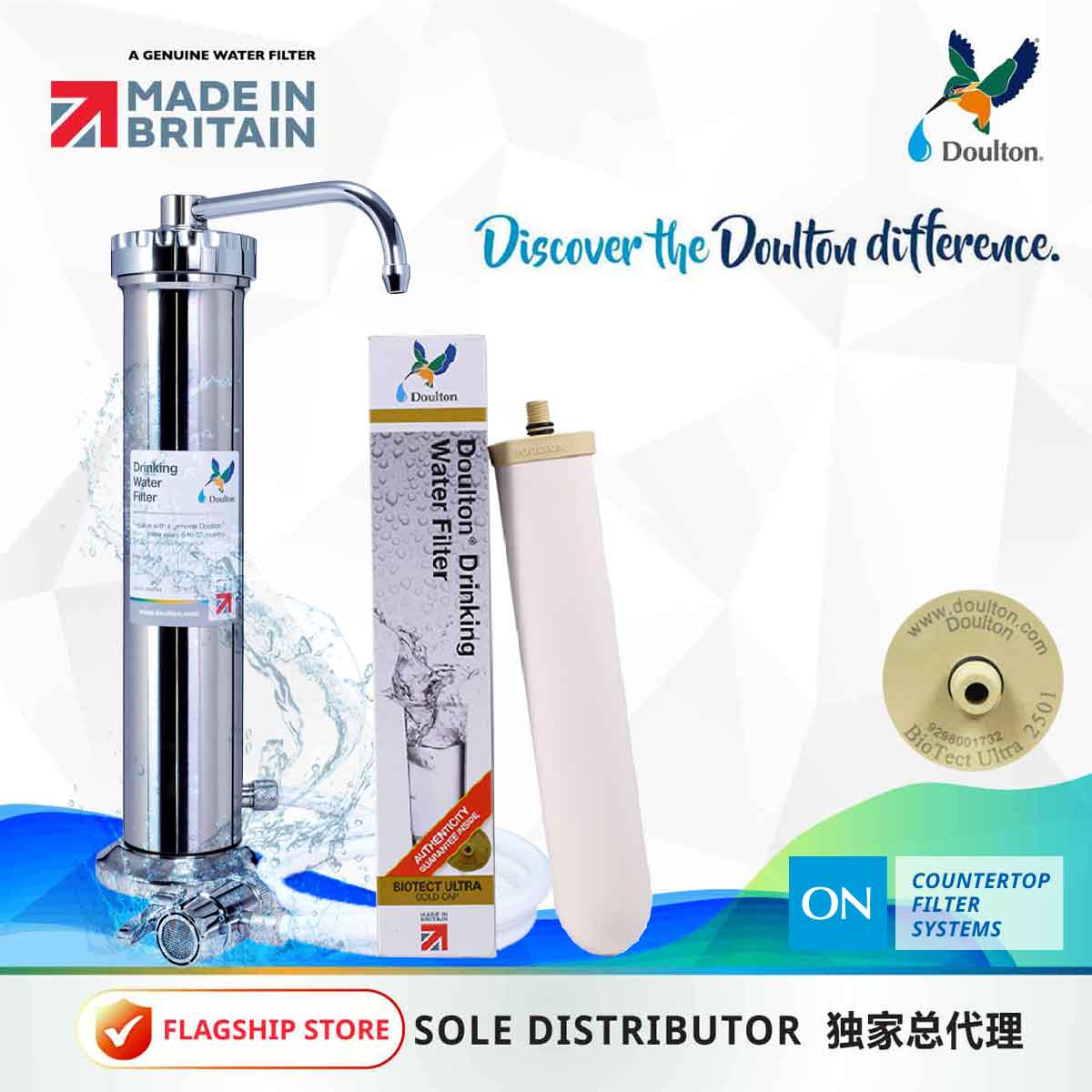 W9331225, DBS+BTU(NSF), (ON)Countertop Drinking Water Purifier System