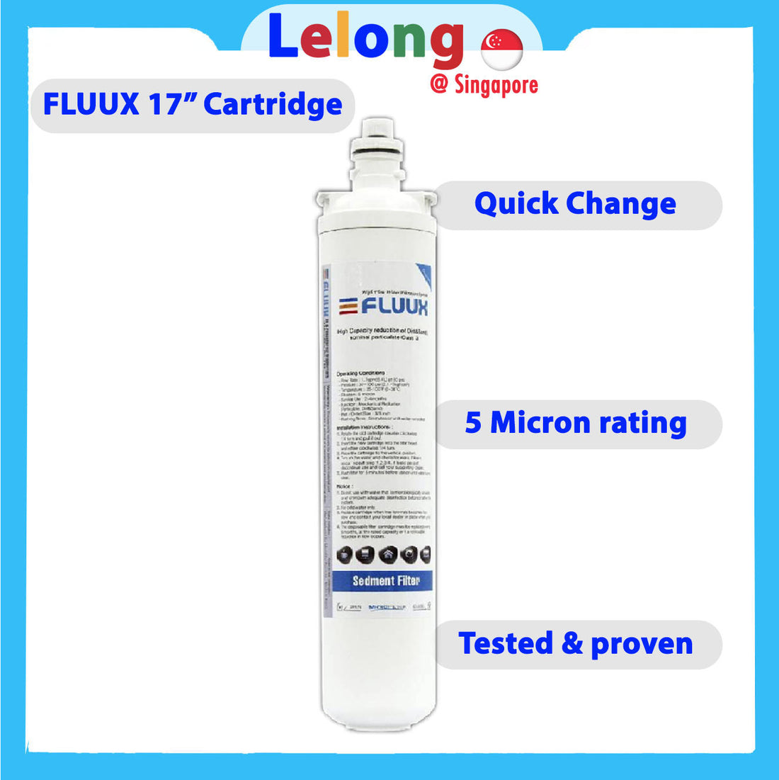 HF-17-S1 CARTRIDGE FOR Paragon Water Filters High Capacity under counter/counter-top system Ideal for *Commercial Use