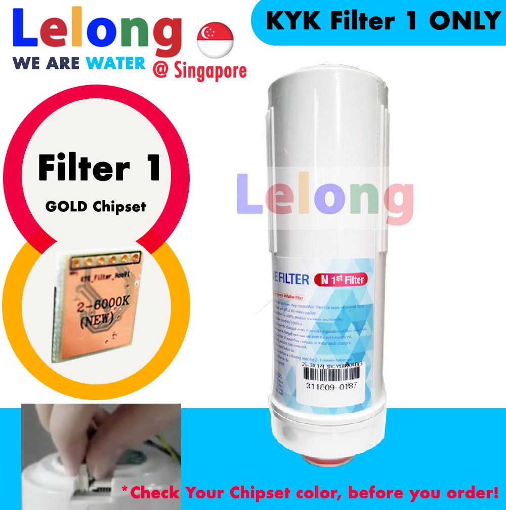 KYK FILTER 1, GOLD CHIPSET, KYK ALKALINE IONIZER - REPLACEMENT CARTRIDGE  FILTER N1, FILTER 1  [GOLD Chipset 6000K]