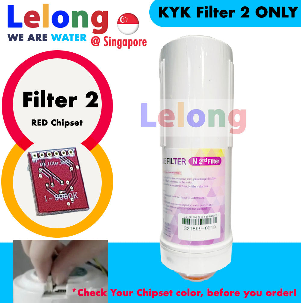 KYK FILTER 2, RED CHIPSET, KYK ALKALINE IONIZER - REPLACEMENT CARTRIDGE  FILTER N2 FILTER 2  [RED Chipset 9000K]