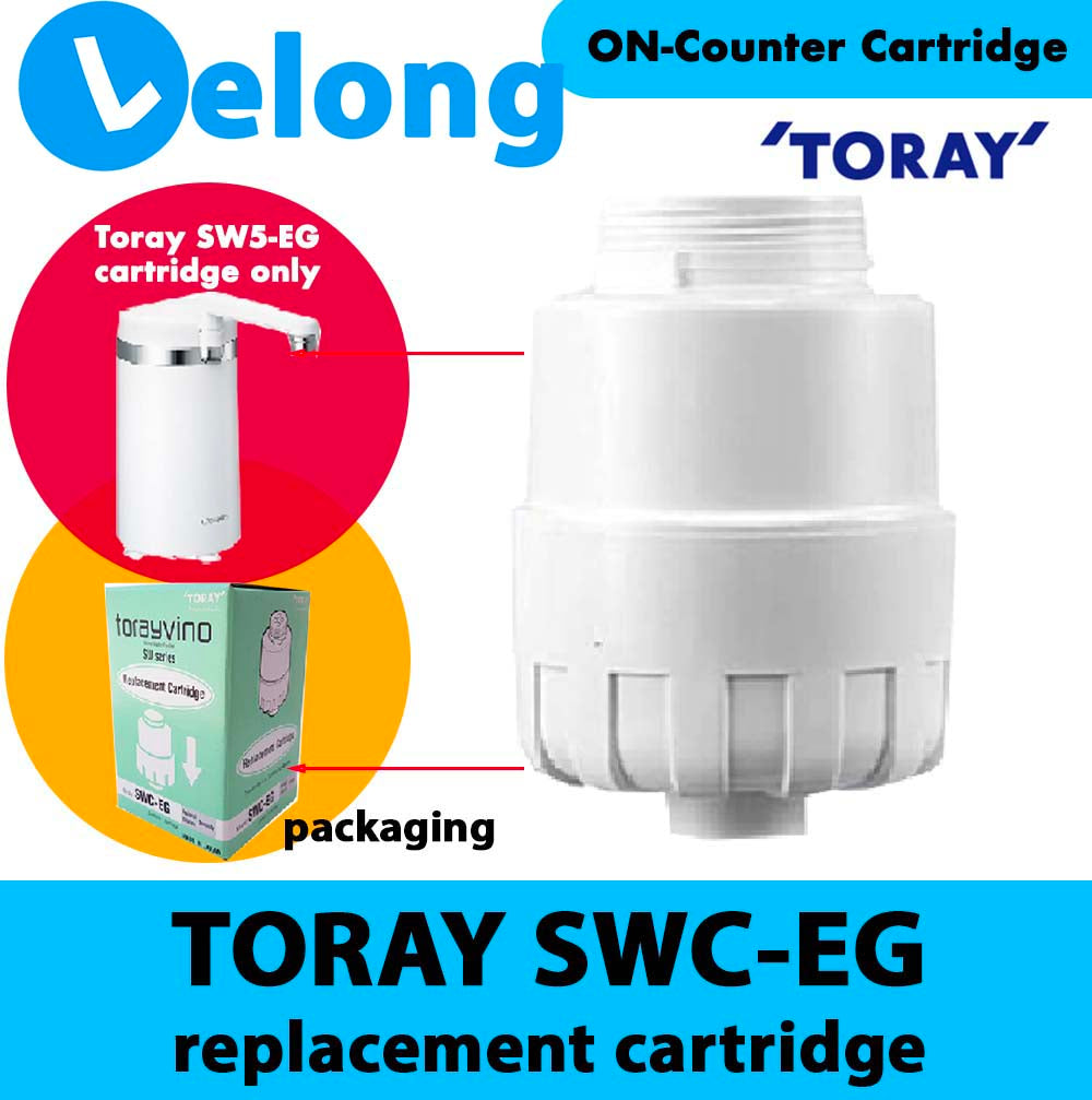 Toray SWC-EG CARTRIDGE, replacement cartridge for Torayvino SW5-EG Counter Top Water Purifier System